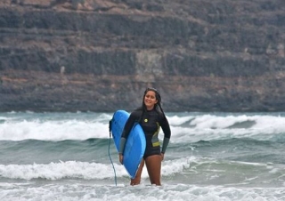 Saliendo del agua